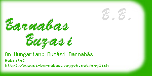 barnabas buzasi business card